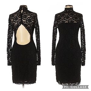 🦋Moda international black lace small dress